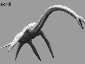 elasmosaurus rigged Modèle 3D