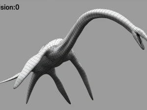 elasmosaurus rigged 3D Model