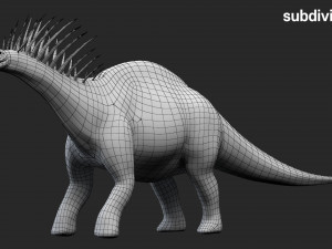 amargasaurus 3d rigged model Model 3D