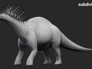 amargasaurus 3d rigged model 3D Model