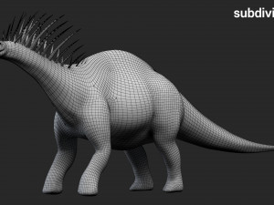 amargasaurus 3d rigged model Model 3D