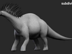 amargasaurus 3d rigged model 3D Model