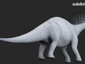 amargasaurus 3d rigged model Model 3D