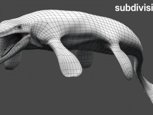 tylosaurus rigged 3D Model