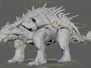 Ankylosaurus rigged Model 3D