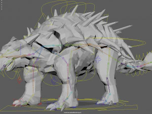 Ankylosaurus rigged 3D Model