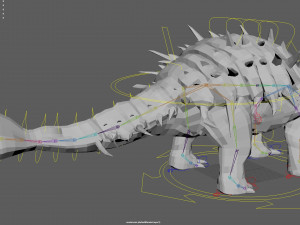 Ankylosaurus rigged Model 3D