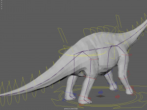 argentinosaurus rigged 3D Model