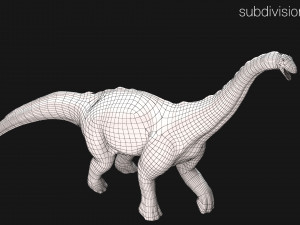brontosaurus 3d rigged model Model 3D