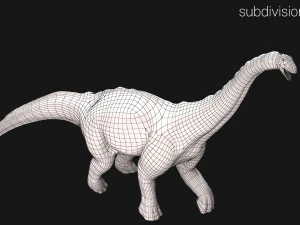 brontosaurus 3d rigged model 3D Model