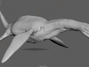 plesiosaurus 3d rigged model 3D Model