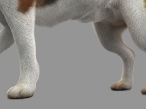beagle fur animated rigged 3D Model