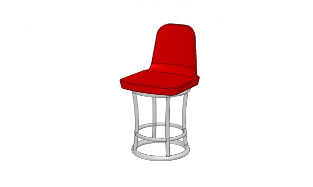 bar stool 3D Модель .c4d .max .obj .3ds .fbx .stl .blend 