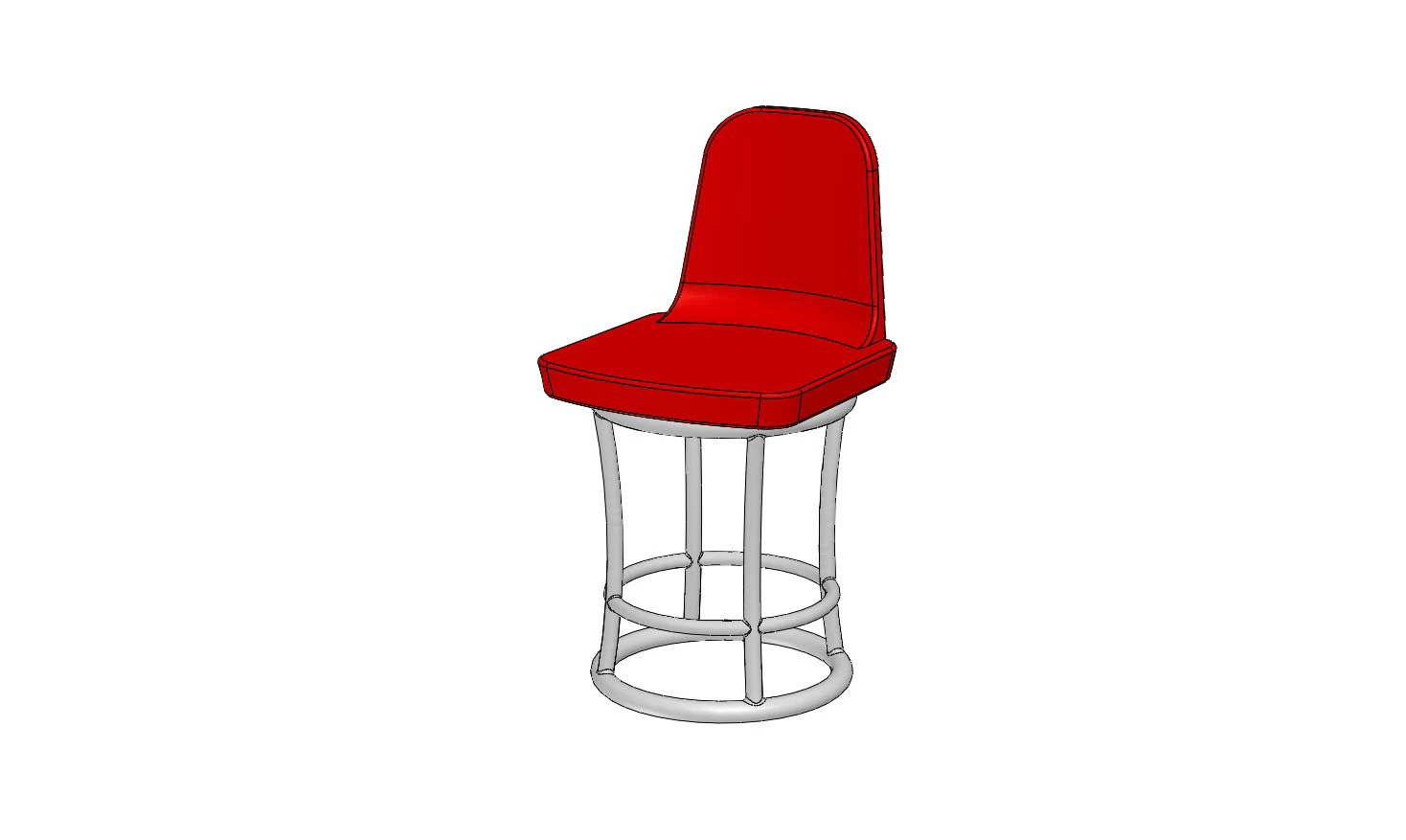 bar stool 3D Model .c4d .max .obj .3ds .fbx .stl .blend 