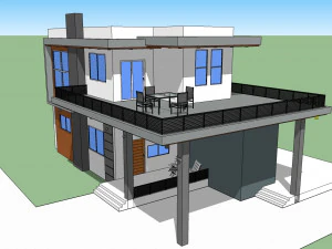 современный дом 3D Модель