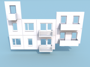 Socialist Housing Modular Wall Panels 3D Model