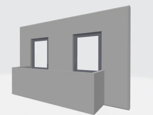 Pain&eacute;is de parede modulares para habita&ccedil;&atilde;o socialista Modelo 3D