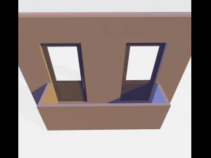 Pain&eacute;is de parede modulares para habita&ccedil;&atilde;o socialista Modelo 3D