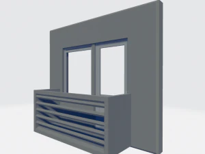 Pain&eacute;is de parede modulares para habita&ccedil;&atilde;o socialista Modelo 3D