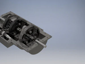 caja de velocidades con tren planetario 3D Model