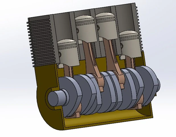 example of simple engine 3D Print Model .c4d .max .obj .3ds .fbx .stl .blend 