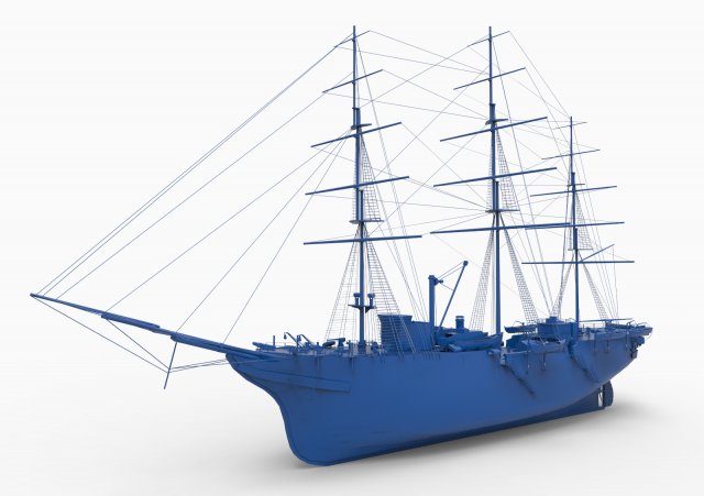 old ship mod1 3D-printmodel .c4d .max .obj .3ds .fbx .stl .blend 