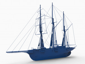 old ship mod2 3D Baskı Modeli