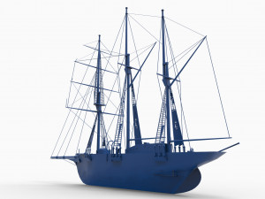 old ship mod2 Modèles 3D en vedette