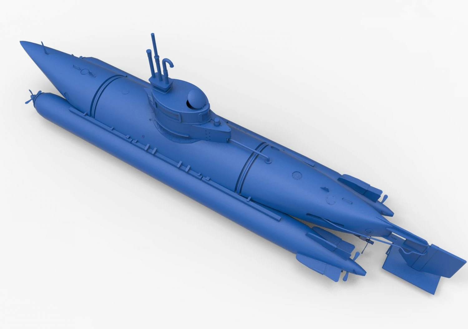 submarine 3D Print Model .c4d .max .obj .3ds .fbx .stl .blend 