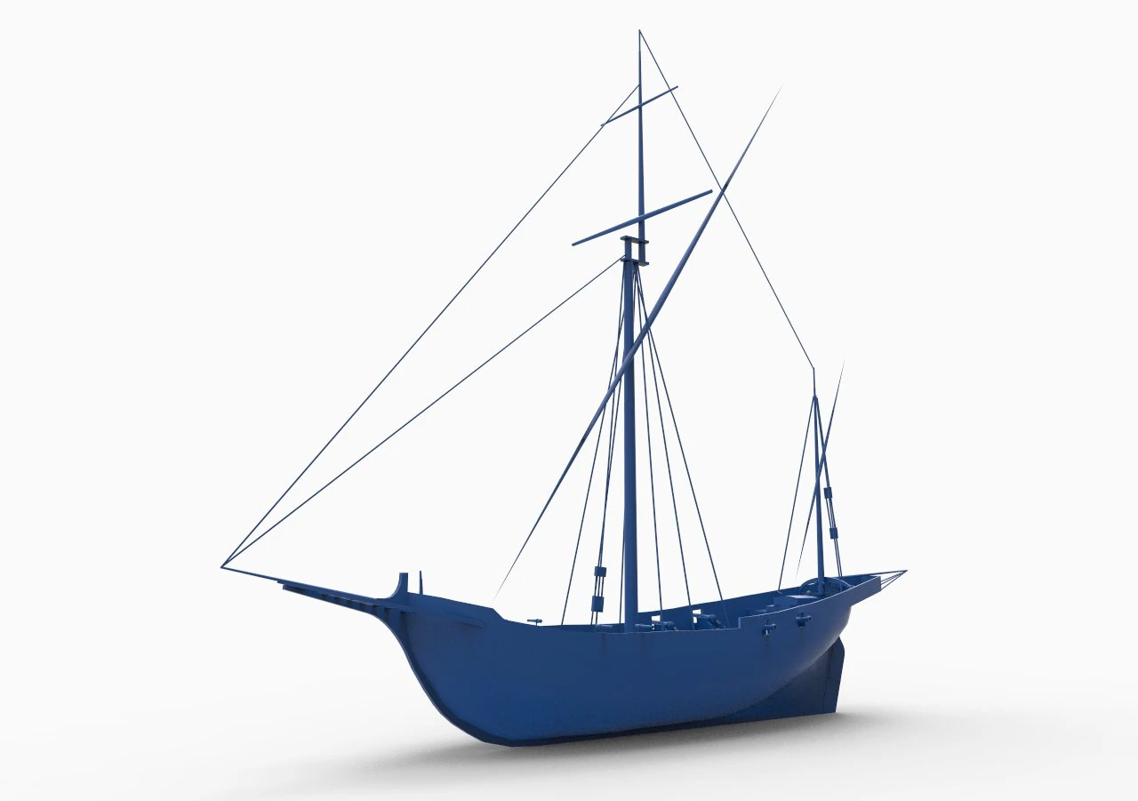 old ship mod4 3D Print Model .c4d .max .obj .3ds .fbx .stl .blend 