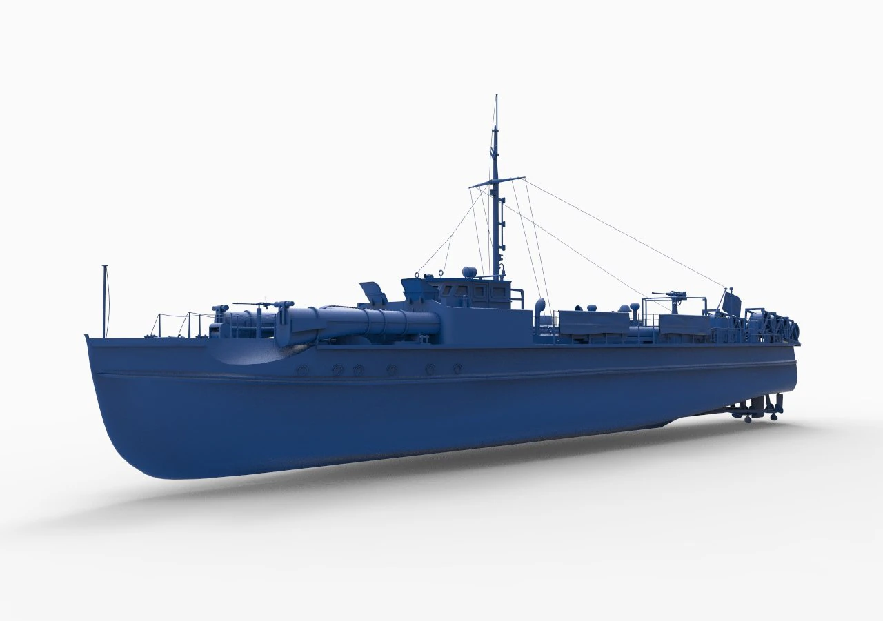 battleship 3D Print Model .c4d .max .obj .3ds .fbx .stl .blend 