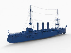 navio de guerra mod1 Modelo de Impressão 3D