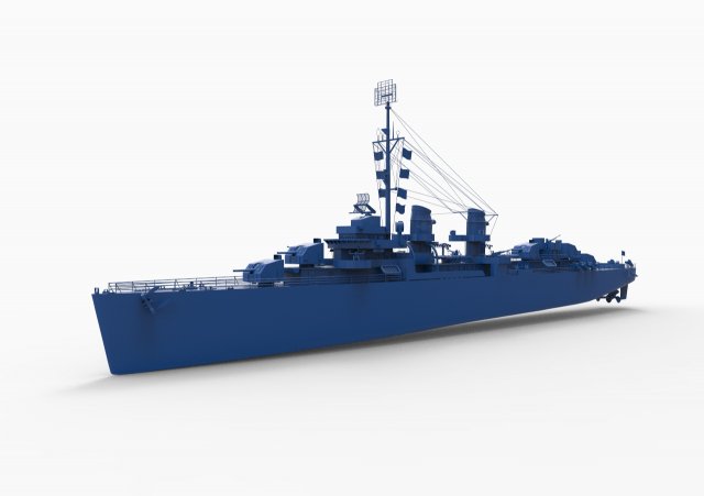battleship mod2 3D Baskı Modeli .c4d .max .obj .3ds .fbx .stl .blend 