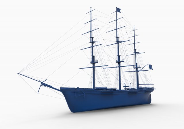 old ship mod5 3D Baskı Modeli .c4d .max .obj .3ds .fbx .stl .blend 