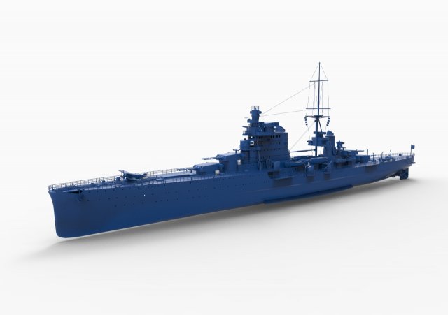 battleship mod9 3D-Druckmodell .c4d .max .obj .3ds .fbx .stl .blend 