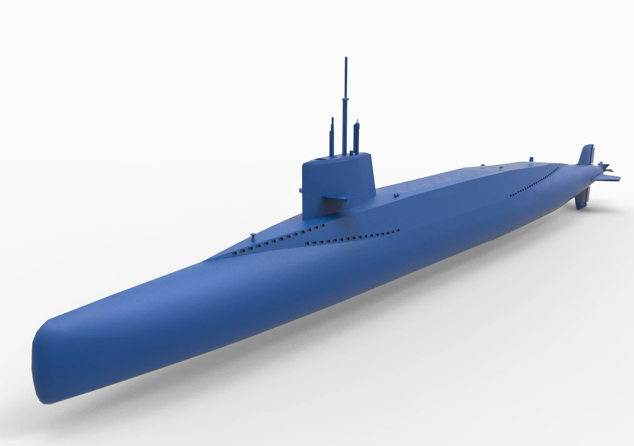 submarine mod2 3D Print Model .c4d .max .obj .3ds .fbx .stl .blend 
