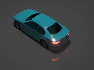 low poly car e92 3D Model