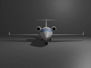 लो पॉली प्लेन बिजनेस जेट 3D मॉडल