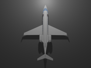 low poly plane business jet 3D Модель