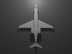 jato executivo de avi&atilde;o low poly Modelo 3D
