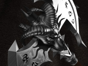 wow shadowmourne the legendary two-handed axe 3D Model