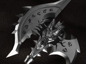 wow shadowmourne the legendary two-handed axe 3D Model