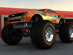 monster car Modelo 3D