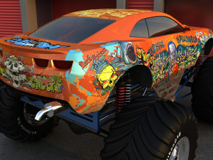 monster car Modelo 3D