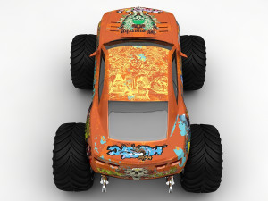 monster car Modelo 3D