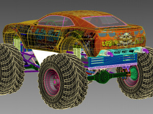 monster car Modelo 3D