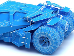 batmobile the tumbler 3D मॉडल