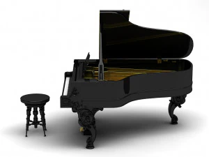 grand piano steinway william e limited 3D Model