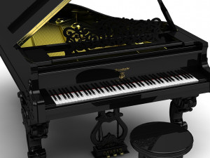 grand piano steinway william e limited 3D Model