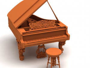 grand piano steinway william e limited 3D Model